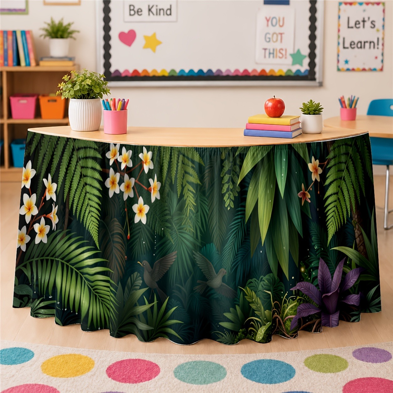 Home Office Work Table - Grüne exotische Pflanzendekorationen für Bürotische, Esstische,