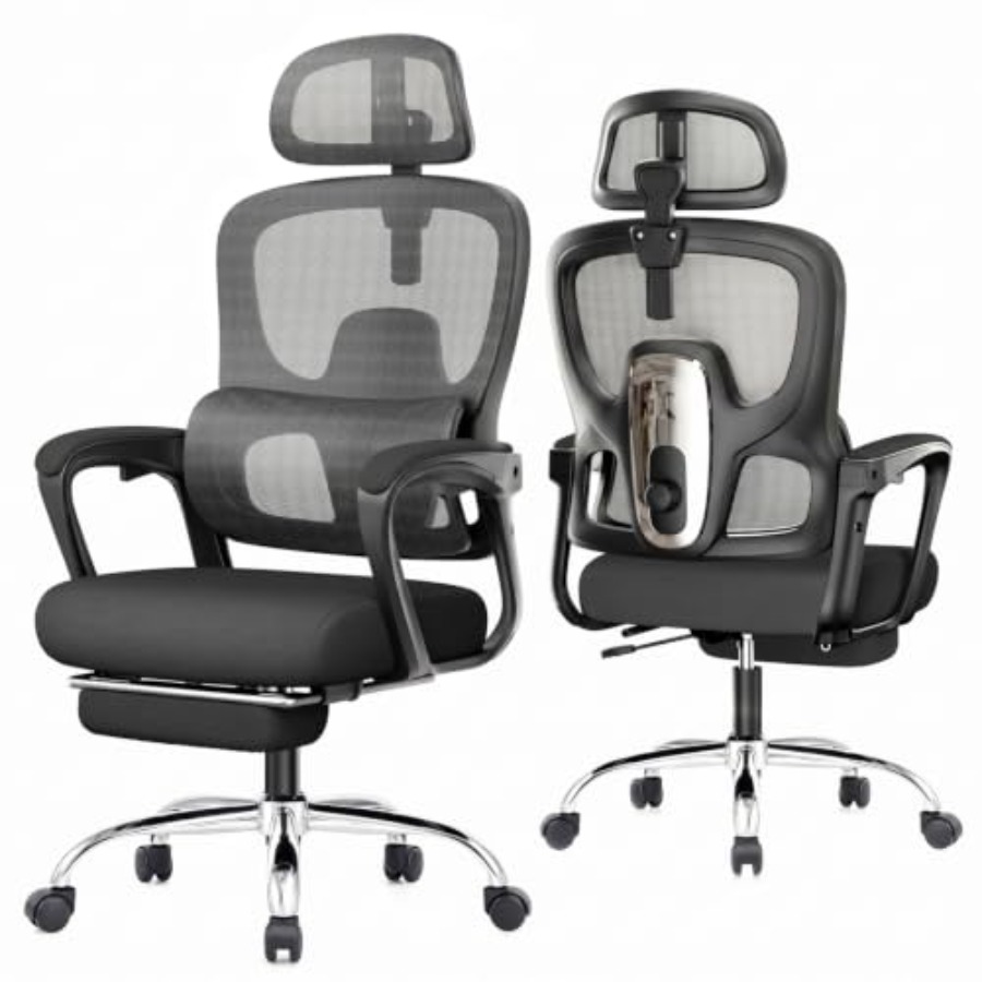 Ergonomic Office Chair - Ergonomischer Bürostuhl mit Fußstütze für den
