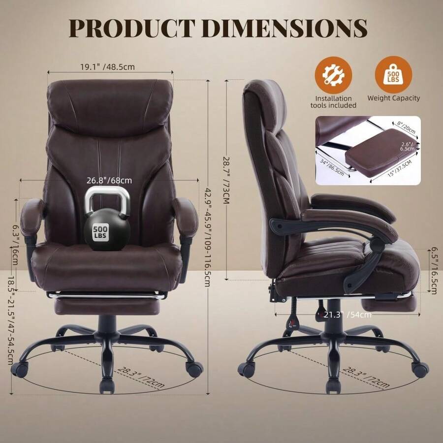 Ergonomic Office Chair - Bürostuhl, Computerstuhl mit hoher Rückenlehne, ergonomischer