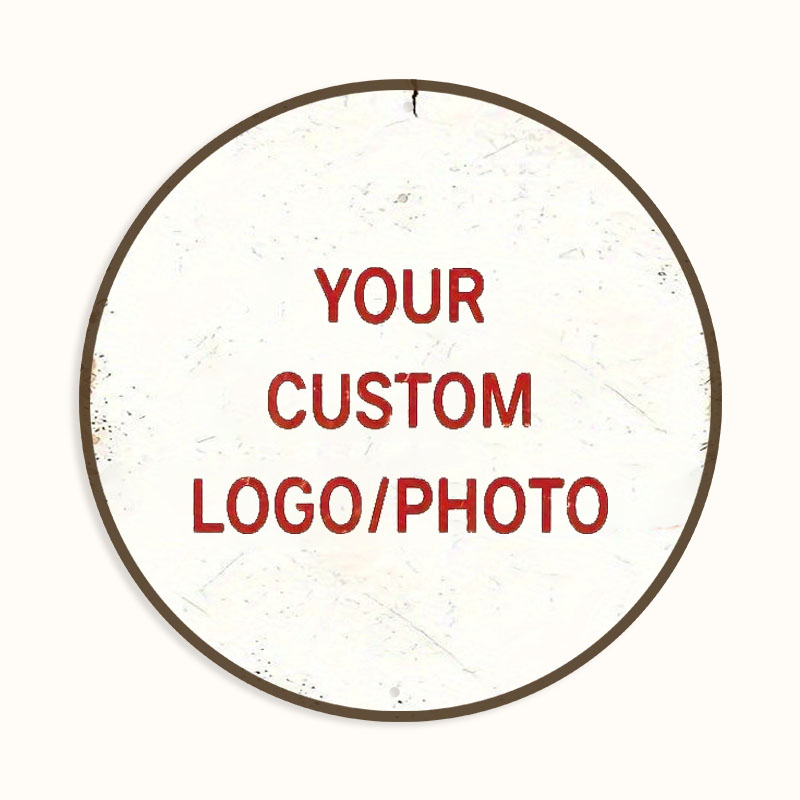 Home Office Logo - Benutzerdefiniertes Foto-/Text-Aluminiumschild, Metallschild mit individuellem Logo/Foto,