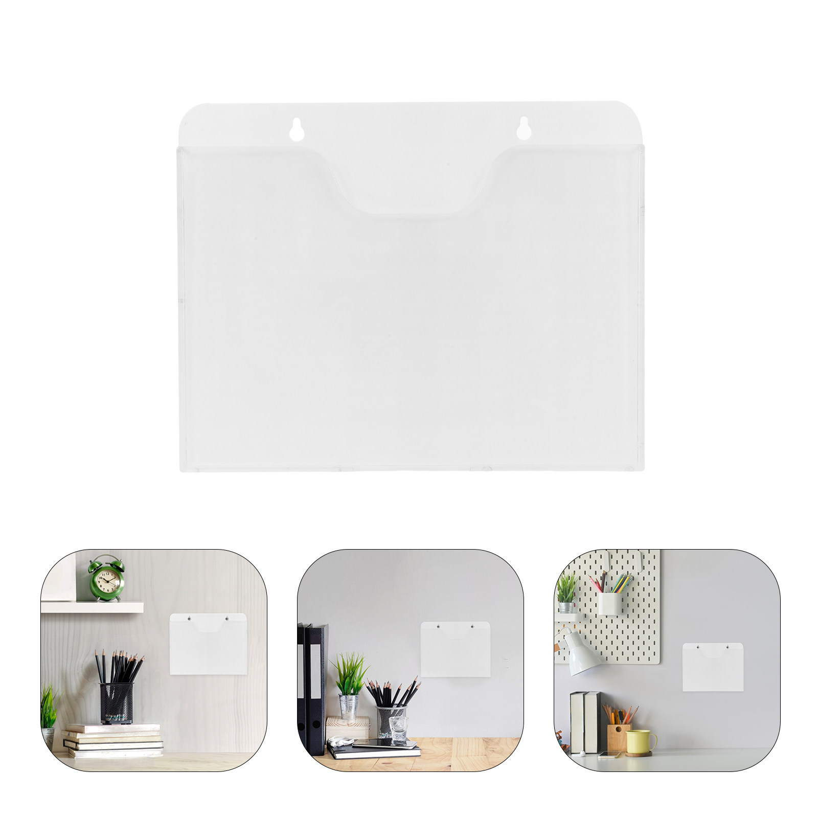 Document Holder Stand - 2 Stück transparente Acryl-Wandhalterungen für Broschüren,