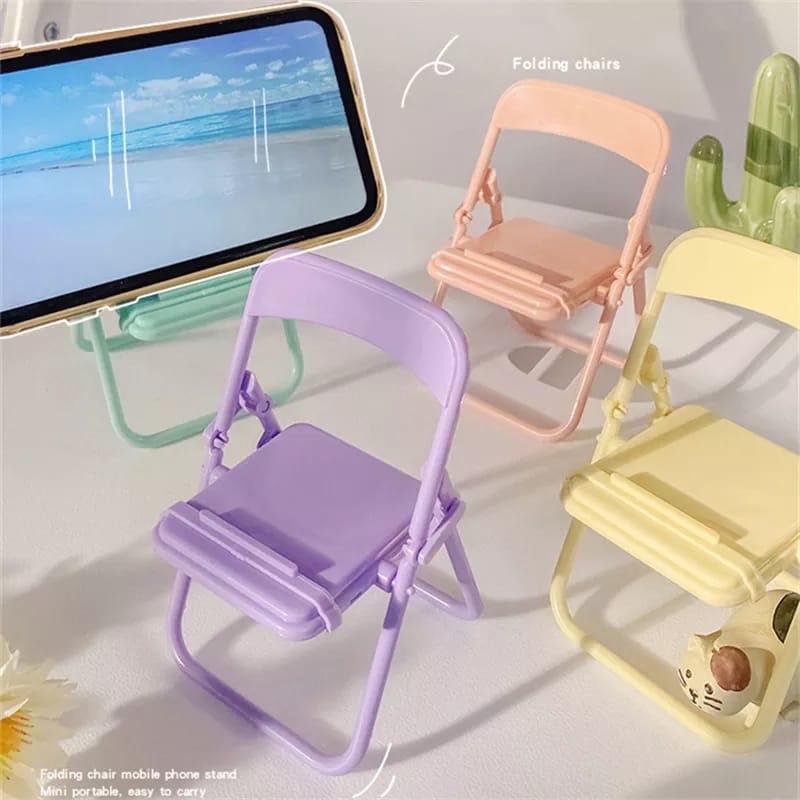 Home Office Or - Niedlicher Stuhl-Handyhalter, kreativer Desktop-Organizer, multifunktionaler Handyständer