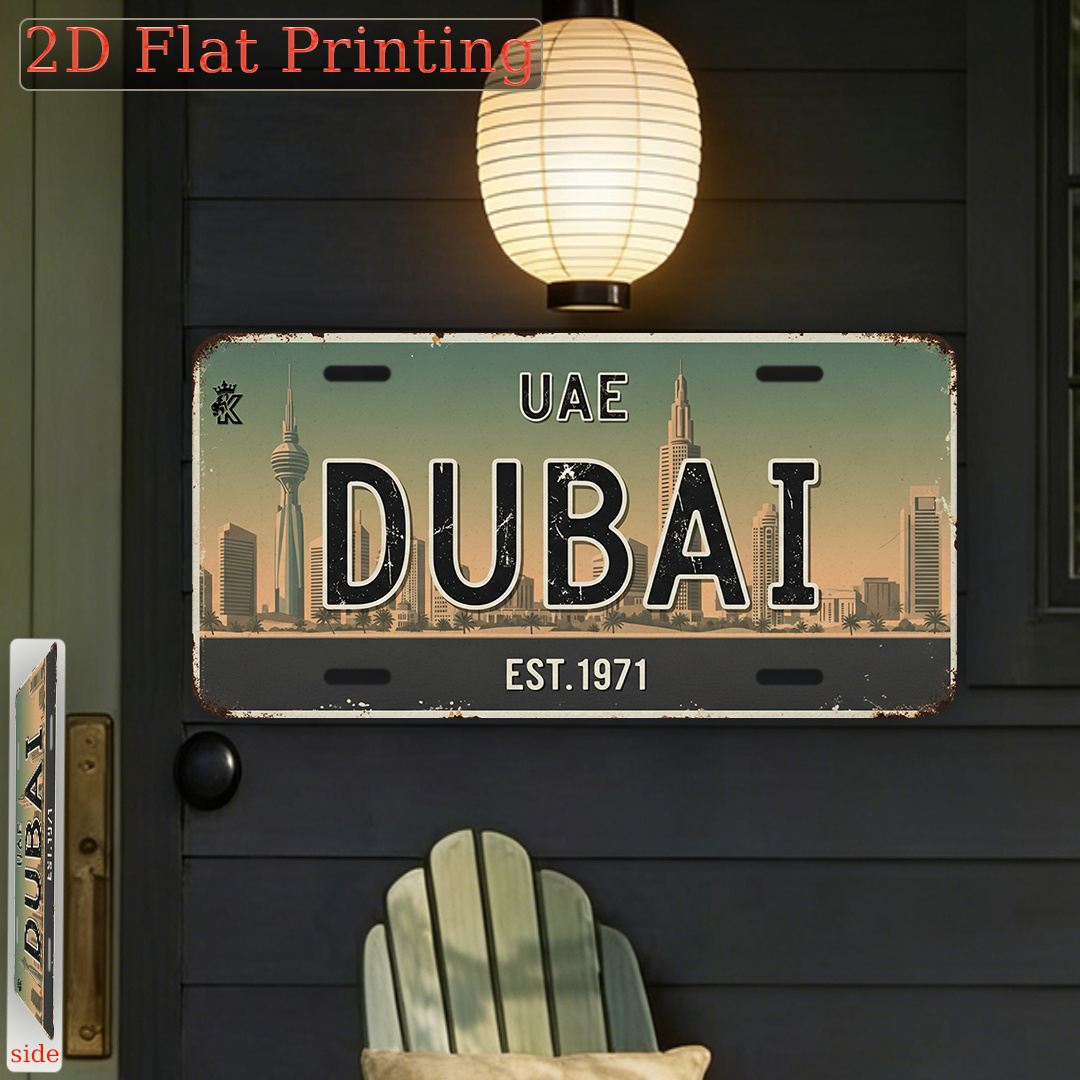 Dubai VAE EST.1971 Nummernschi – Home Office Dubai Bewertung und Preis
