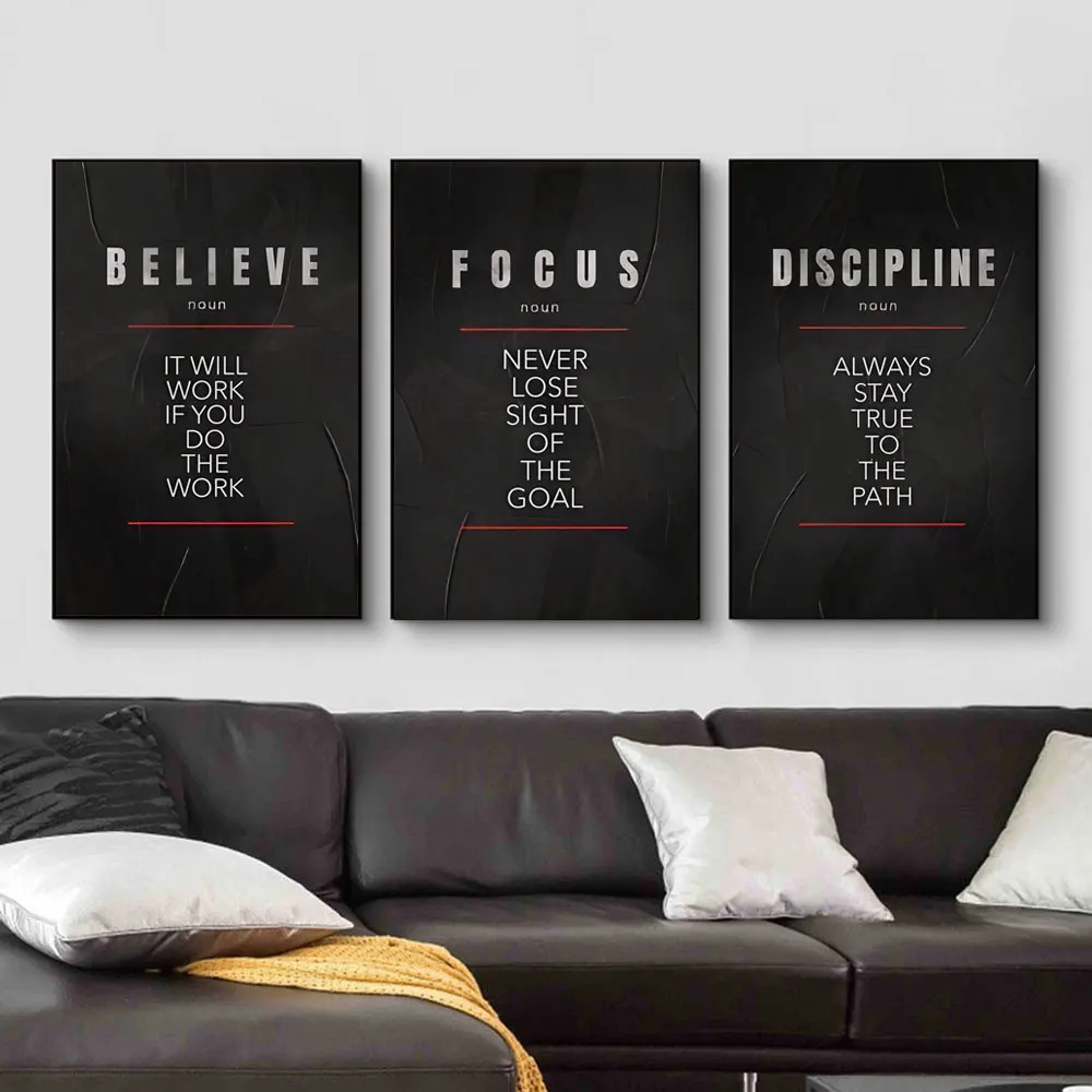 Believe Discipline and Focus D – Home Office Room Inspiration Bewertung und Preis