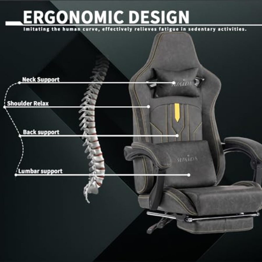 Gaming-Stuhl mit Fußstütze für – Ergonomic Office Chair Bewertung und Preis