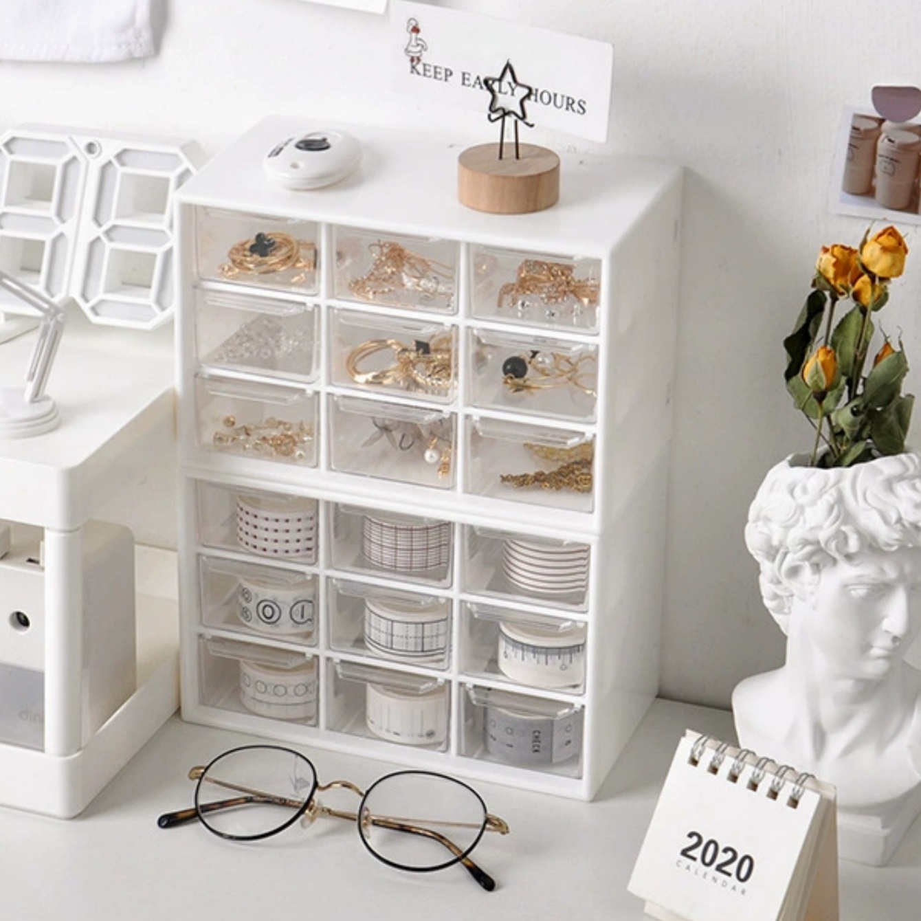 Aufbewahrungsbox aus Perlenmat – Home Office Work Table Bewertung und Preis