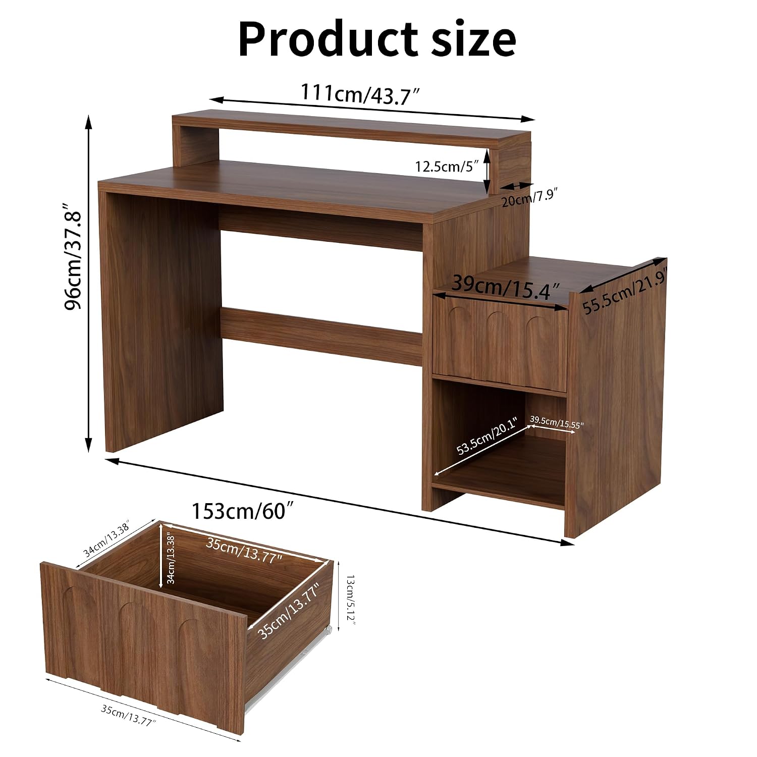 60 Zoll Chefschreibtisch mit S – Home Office Work Table Bewertung und Preis