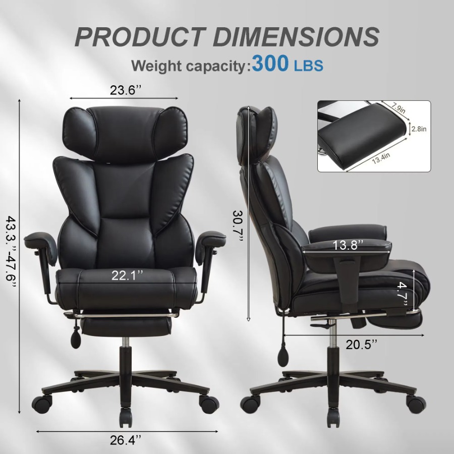 Bürostuhl mit Fußstütze und Le – Ergonomic Office Chair Bewertung und Preis