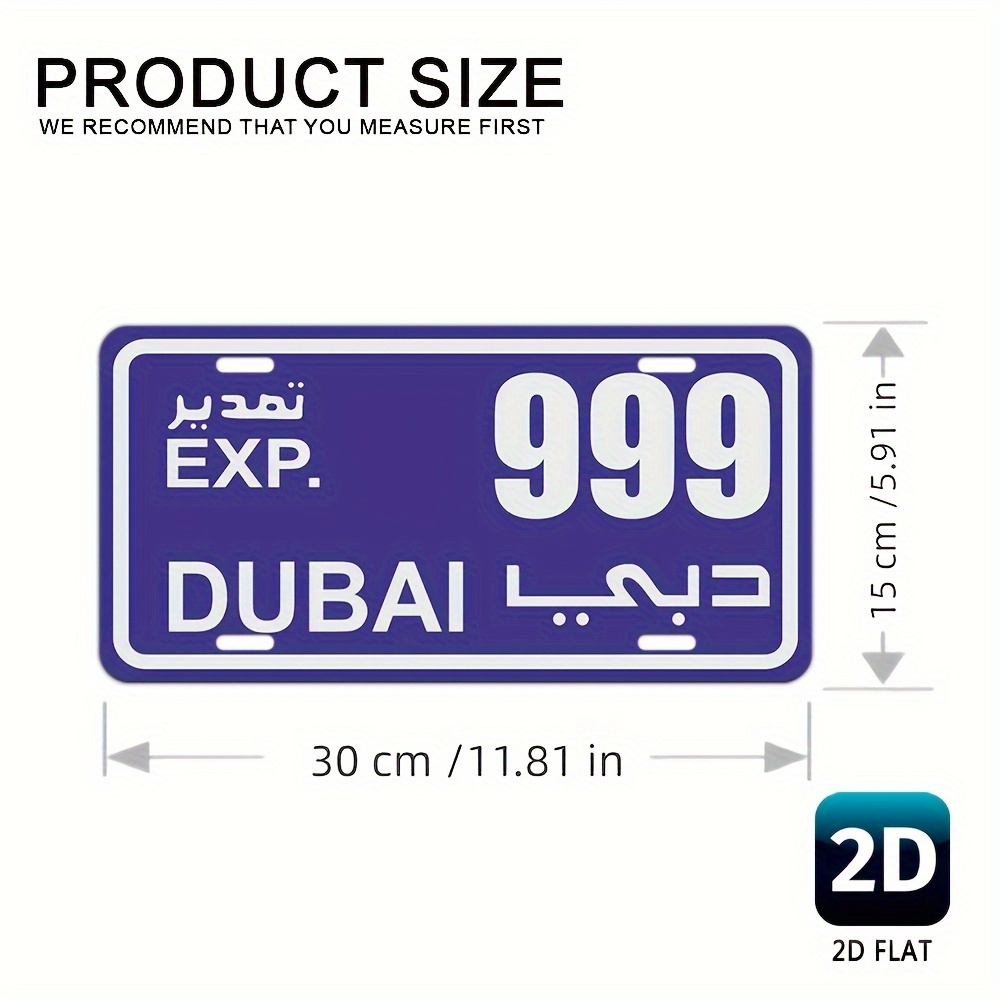 Vintage Dubai Nummernschild Me – Home Office Dubai Bewertung und Preis